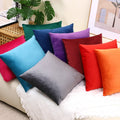Hot Sale Simple Luxury Velvet Cushion Covers European Style Solid Color Square Pillows for Home and Hospital Use