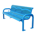 Wholesale Outdoor Slatted Steel Leisure Bench Seat Outside Park Metal Seating Bench Public Garden Patio Chair Benches Supplier
