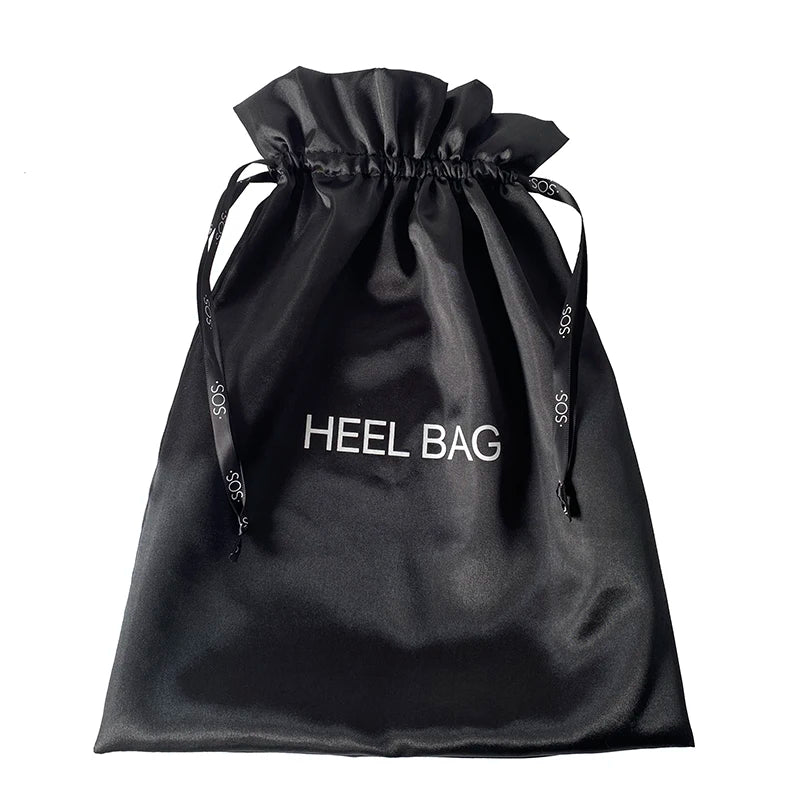 Custom Logo Printed Large 32x40cm Satin Footwear Dust Bags Pouches for Packaging Heel Shoes