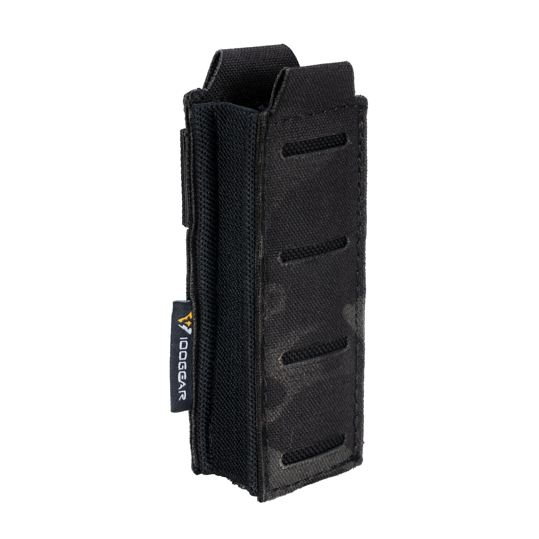 IDOGEAR Laser Cut Tactical Single Magazine Pouch Camo Molle Tactical Mag Pouch for 9mm Mags