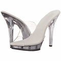 Transparent Concise 13cm Peep Toe for Slippers for Women Exotic Dancer Fetish Nightclub Posing Shoes 5 Inch Thin Heels Fashion