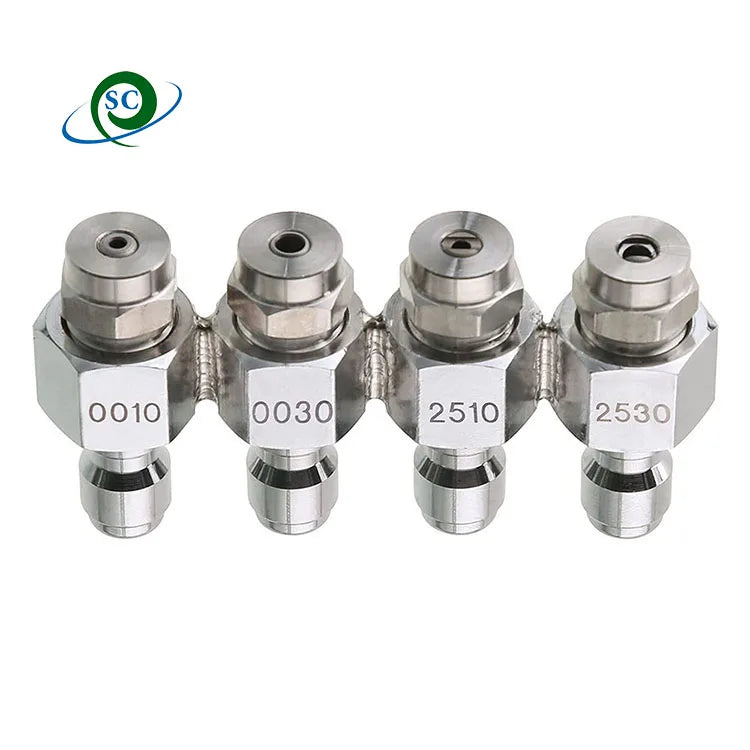 Pressure 4 Way J-Rod Tip Holder Washer Nozzle 1/4 Inch Quick Connect Downstream Nozzle