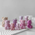 DIY Bear Shaped Silicone Candle Molds Ornament Creative Aromatherapy Candle Silicone Moulds Handmade Decoration