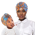 Ethnic Style Turban Two Pieces/Set Mommy and Baby Turban African Patterns Daily Outdoor Headwraps