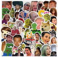 50Pcs Ins Funny Meme Graffiti Stickers for Laptop Bottle Waterproof Emoticons Vinyl Label
