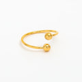 High End 18K Plain Gold Dainty Simple Mini Thin Adjustable  Bead  Stainless Steel Rings for Women