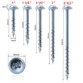 Coated Cross Self Tapping Screw ST4 Drive 25-63mm Pocket Hole Jig System Woodworking Tool with Inch & Metric Measurement System