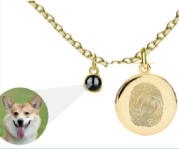 Personalized Jewelry Drop Shipping Personalized Name Necklace Stainless Steel Fingerprint Necklace for Baby and Children