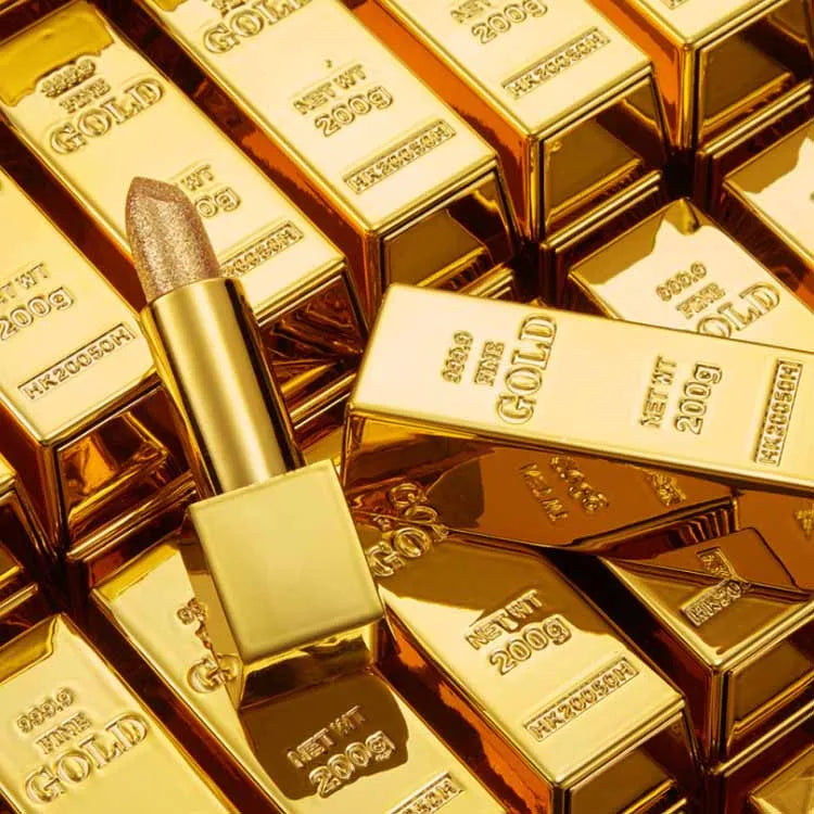 Lakerain Gold Lipstick Waterproof & Long Lasting Gold Powder Lipstick
