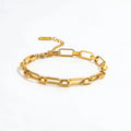 Joolim Stylish Stainless Steel 18K Gold Plated Chain Bracelet Design Jewelry Wholesale