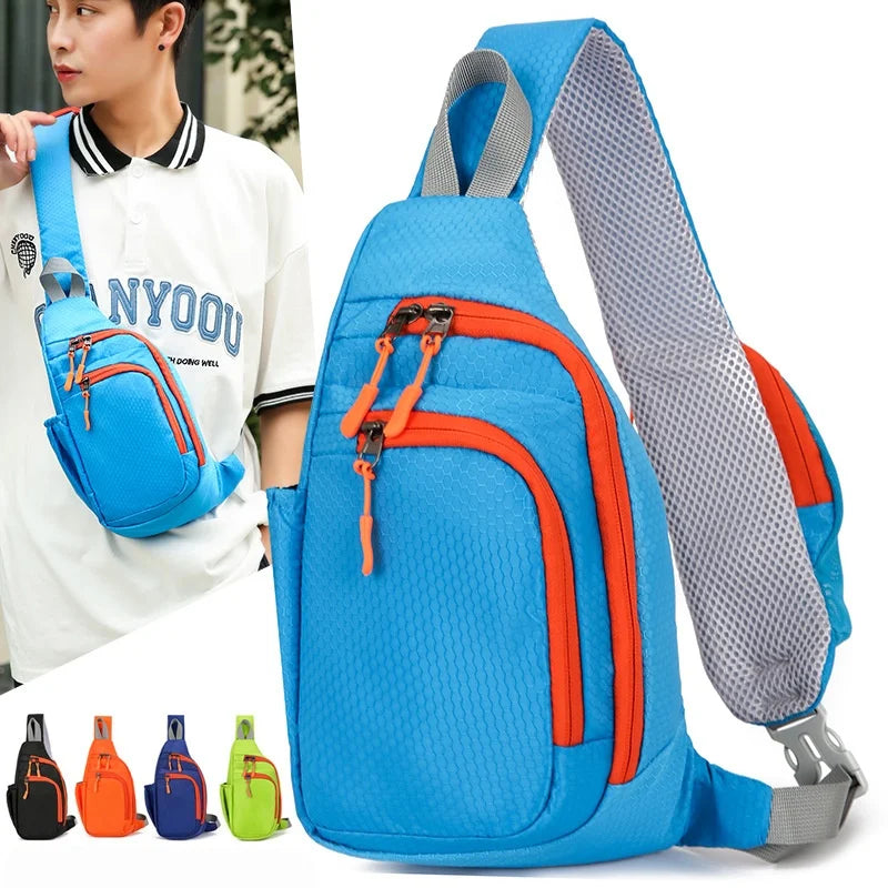 Custom Multifunctional Hiking Travel Durable Sports Sling Bag Crossbody Chest Men Messenger Sling Shoulder Bag