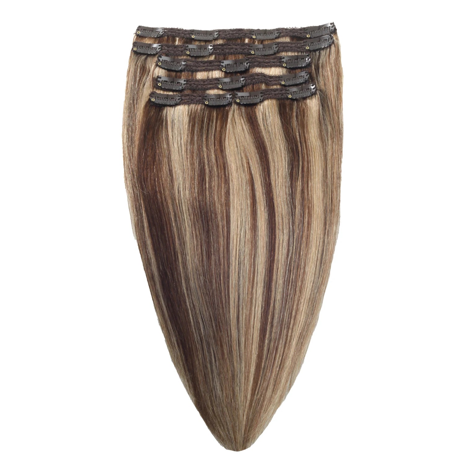 Top Quality Double Drawn Balayage Pu Skin Weft 100% Virgin Remy Clip in Human Hair Extensions for Office Lady