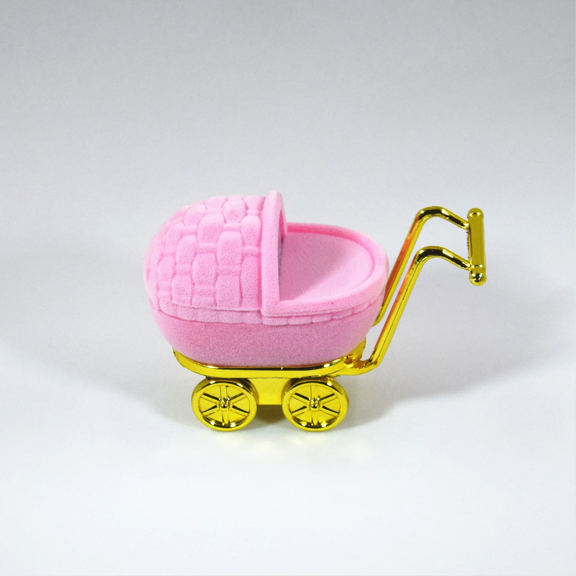 Lovely Baby Carriage Velvet Jewelry Box Wedding Ring Gift Box Holder Case for Earrings Necklaces Display Jewelry Packaging Box