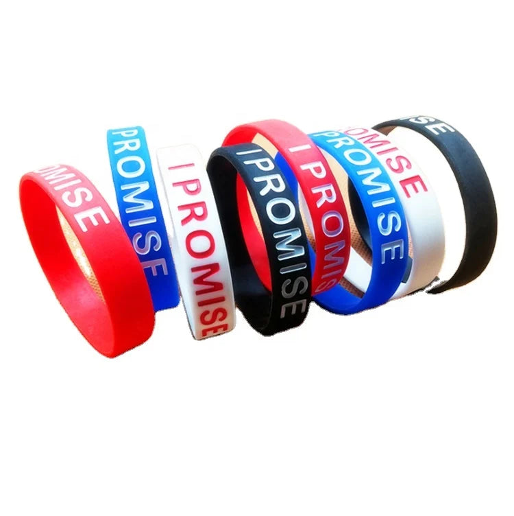 Colorful Silicone Bracelets Custom Printing Wristband
