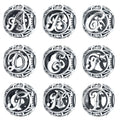 Fine Jewelry 925 Sterling Silver Bead for Bracelet Necklace Accessories 26 Initial Silver Letter Charms A-z Alphabet Charms