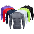 Long Sleeve Gym T-Shirt & Tights Breathable Basketball & Sports Training Compression Gear Quick Dry High Elastic T Shirts