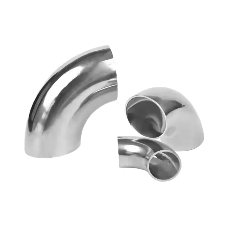 NONLEAK 3A Compliant Sanitary Food Grade CS/SS 316 High Pressure 45/90/180 Butt-Weld Elbows 12/14mm (1/2"/9/16") Polished