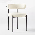 Nordic Light Luxury Home Dining Chair Lambswool Makeup Designer Backrest Modern Simple Casual Chair
