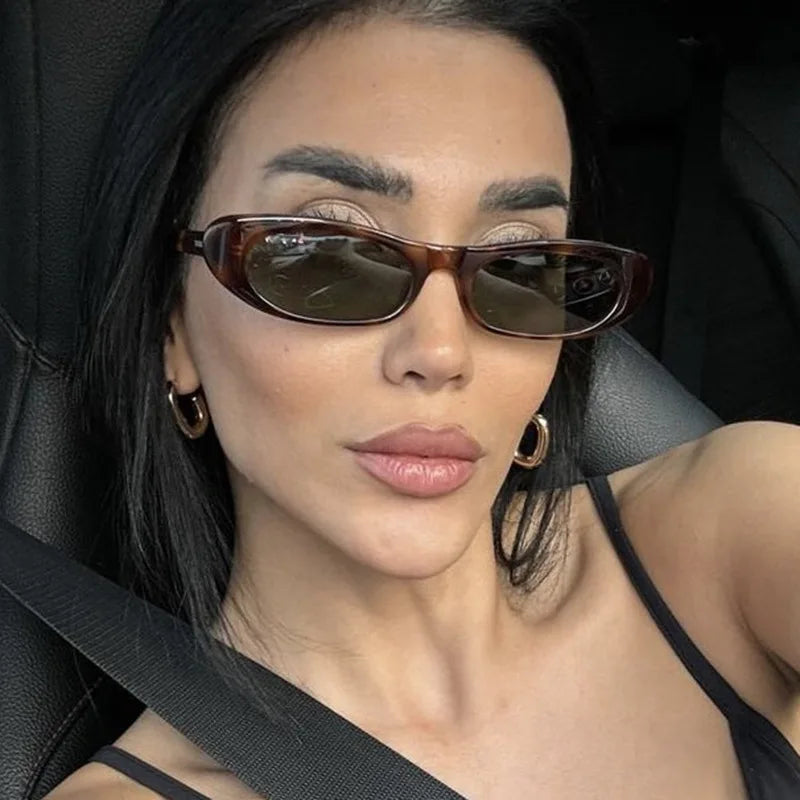 UNOC Luxury Retro Sunglasses Small Frame Fashion Wholesale Women Men Custom Sun Glasses Plastic Material
