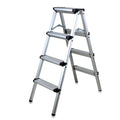 4 Step Ladder Anti-Slip Foldable Step Stool Aluminum Lightweight Modern Living Room with Wide Pedal