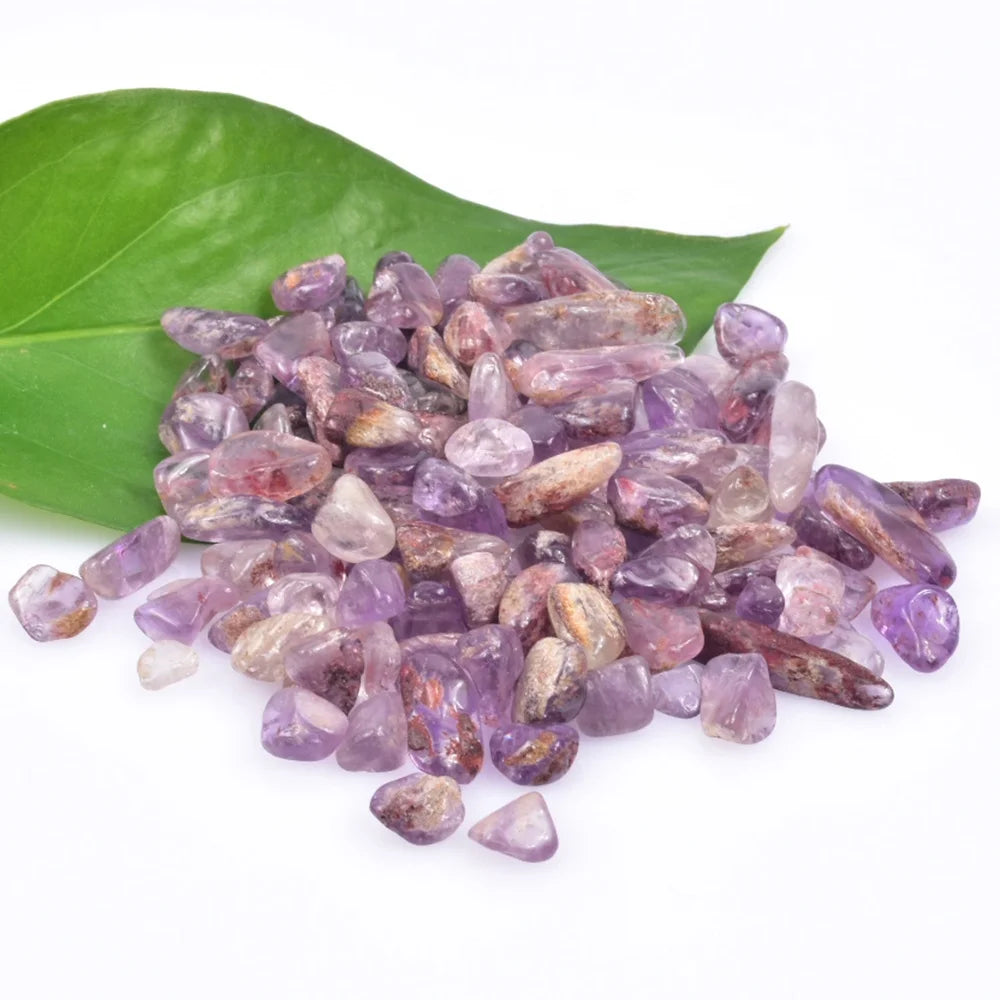 Wholesale Natural Purple Ghost Crystals Healing Stone Tumbled Stones Bulk Crystal Chips Crushed Crystal Gravel