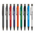 Custom Orange Ballpoint Pens with 1.0mm Writing Width Soft Touch Metal Rubber Coated Low MOQ Promotional Ballpoint  Logo Pens