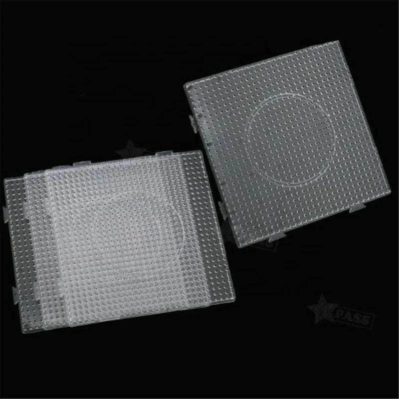 5MM Transparent Plastic Square Peg Boards Board Tool for Perler Hama Beads Peg Board Kids Toys