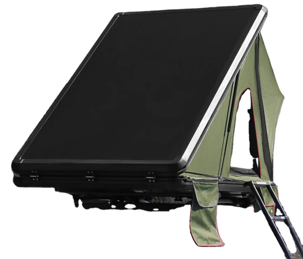 Remaco 1-2 Person Outdoor Camping Rooftop Hardtop Tent Oxford Fabric with Rhombus Design One Bedroom Structure