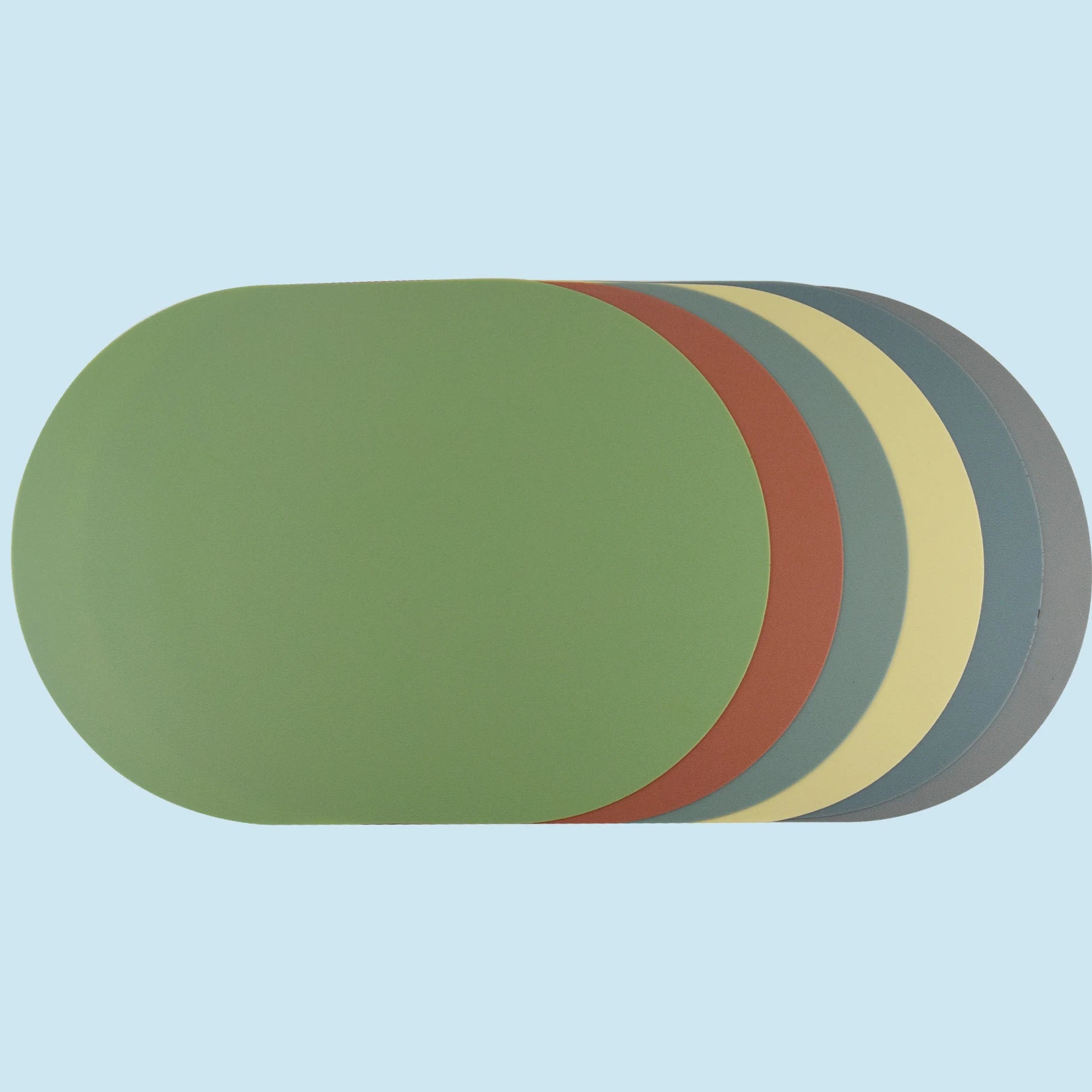Food Grade Silicone Placemat Oval Shaped Customised