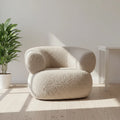 DISEN Modern Puffer Chair by Moving Mountains Living Room Chair Boucle Fabric Upholstered Home Furniture