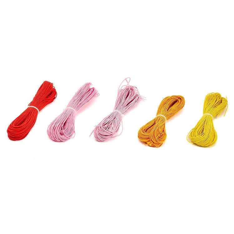 Wholesale Elastic Latex String Rope Cord Braided Round Bead Stretch Thread for Packaging and Garments Coated Finish