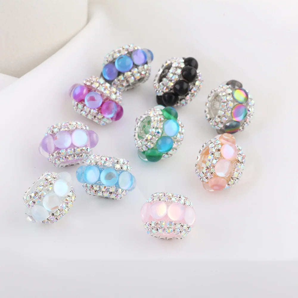 Fashion 20mm Rhinestone Diy Fancy Charm Beads for Pen  Crystal Luxury Round Polymer Clay Ball Beads for Pens Making