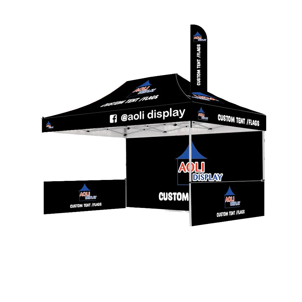 10x15ft Double Layer Aluminum Waterproof Tent Custom Outdoor Event Display 3X4.5m Folding Pop Gazebo Canopy Trade Show Tent