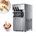 Three Flavors Commercial Soft Ice Cream Machines Table Counter Top Soft Ice Cream Machine Automatic Operate Machine