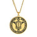 Honor and Riches Talisman Pentacle Titanium Steel Jewelry Solomon Amulet Talisman Laser Cut Stainless Steel Pendant Necklace