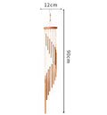 Nordic Style Pine Wood Rotating 18 Pipe Wind Chimes Ornaments Home Metal Aluminum Pipe Decorations Holiday Gifts