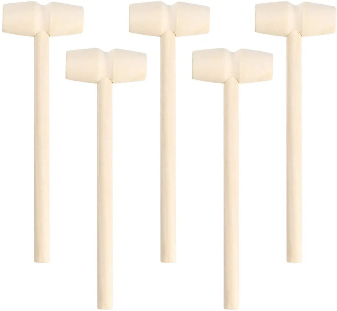 Hard Wooden Crab Lobster Mallets Solid Wood Cracking Seafood Shellfish Mallet Hammer for Chocolate Pounding Cute Beating Gavel