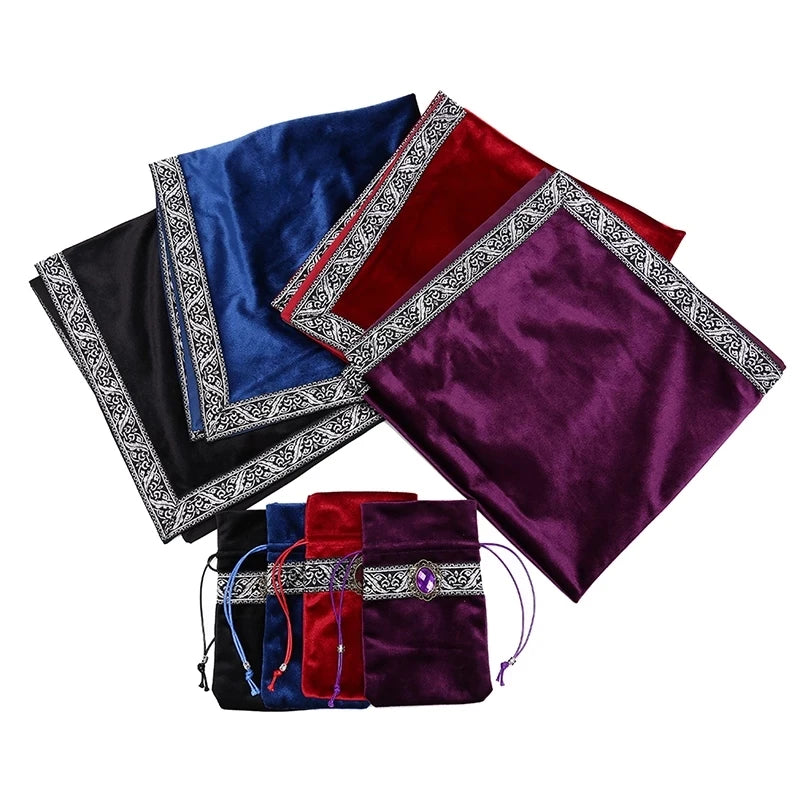 Plain Soft Velvet Tarot Cloth Tarot Card Tablecloth Custom Tarot Card Playing Velvet Table Cloth