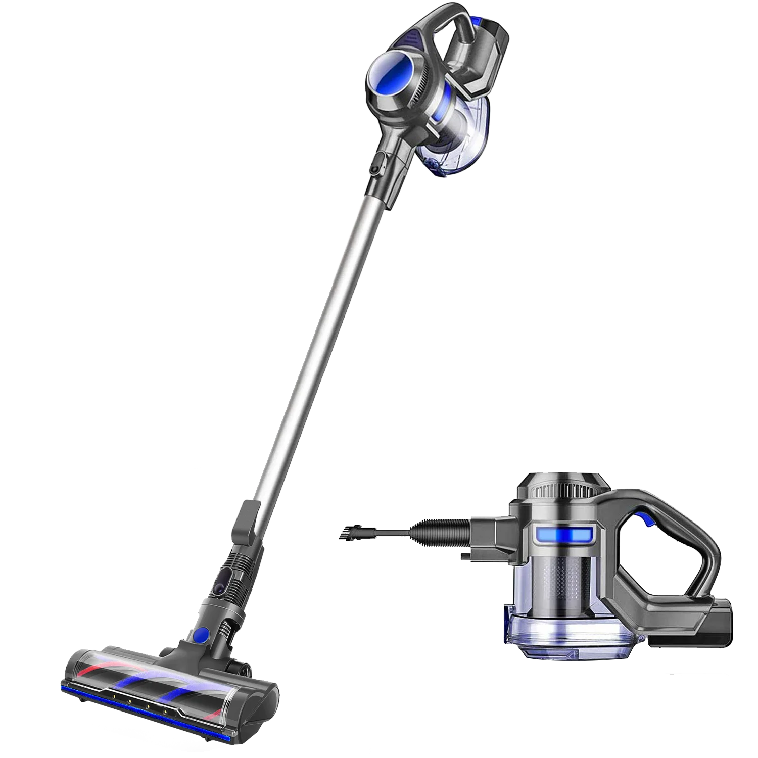 MOOSOO X6 Handheld 80W 8500PA Wet and Dry Cleaning Rechargeable Wireless Vacuum Cleanersuitable for Car Sofa Bed Strong Suction