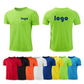 RNSHANGER New Men's Solid Color Blank O-Neck Regular Fit Short Sleeve Breathable Polyester Casual Gym Running Quick Dry T-shirt