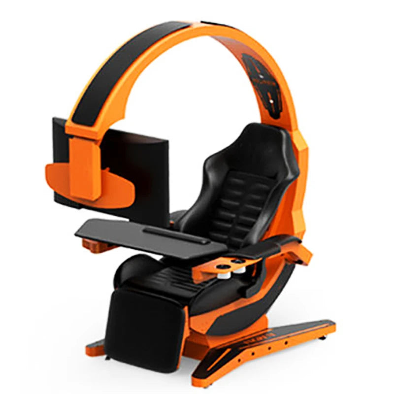 OEM OEDM Custom Ergonomic Silica Rgb Led High Back Swivel Racing Gaming Chair Gamer Office Chair With Foot Rest