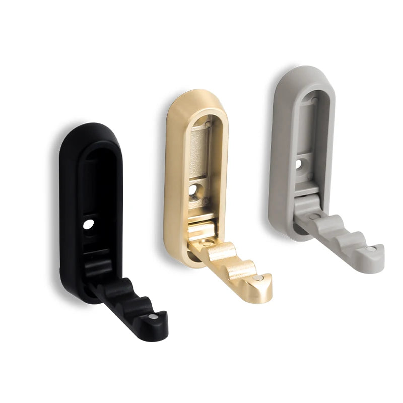 Zuogang Nordic Metal Black Gold Clothes Hook Adhesive Aluminum Alloy Hidden Coat Towel Wall Hooks