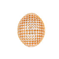 Luxury Big Statement Cocktail Ring Dubai Gold Plated Cubic Zirconia Hollow Goose Egg Shape Rings for Women Wedding Party Jewelry