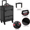 Professional Rolling Makeup Organizer Open-Closure Fashion Style Travel Trolley Case with Large Storage Capacity