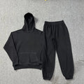 Unisex Heavyweight Oversize Pullover Hoodie Wholesale Custom Logo Thick Fleece Cotton Plus Size Men's Hoodies Set