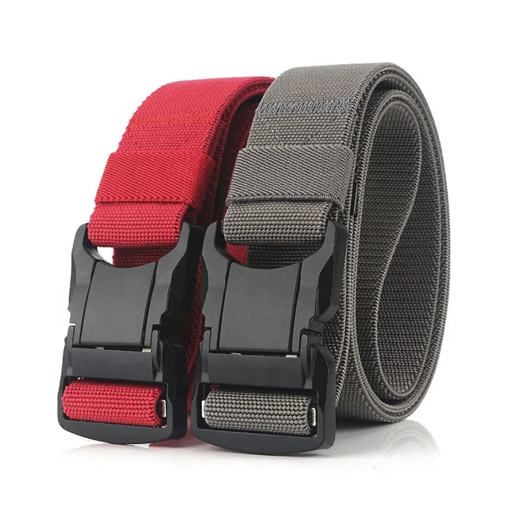 Adjustable Elastic Nylon Aluminum Alloy Buckle Tactical Waist Training Fabric Belt