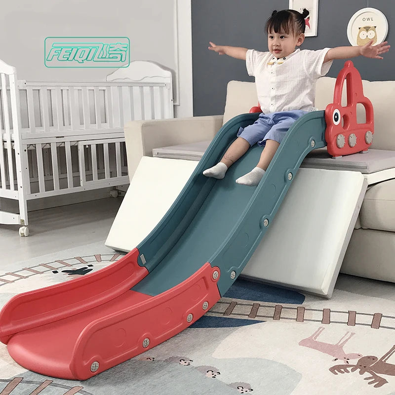 Feiqitoy New Design Plastic and Swing Indoor Slides for Kids Home Baby