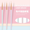New Arrival 3pcs Professional Macaroon Nail Art Liner Bruch 3D Painting Brush Pen Beauty Uv Gel Brush Manicure Tools
