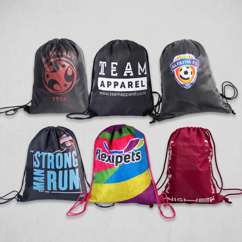 Factory Supply Custom Reusable Promotional Gift Outdoor Activity Event Race Oxford Polyester Drawstring Sports Backpacks Bags
