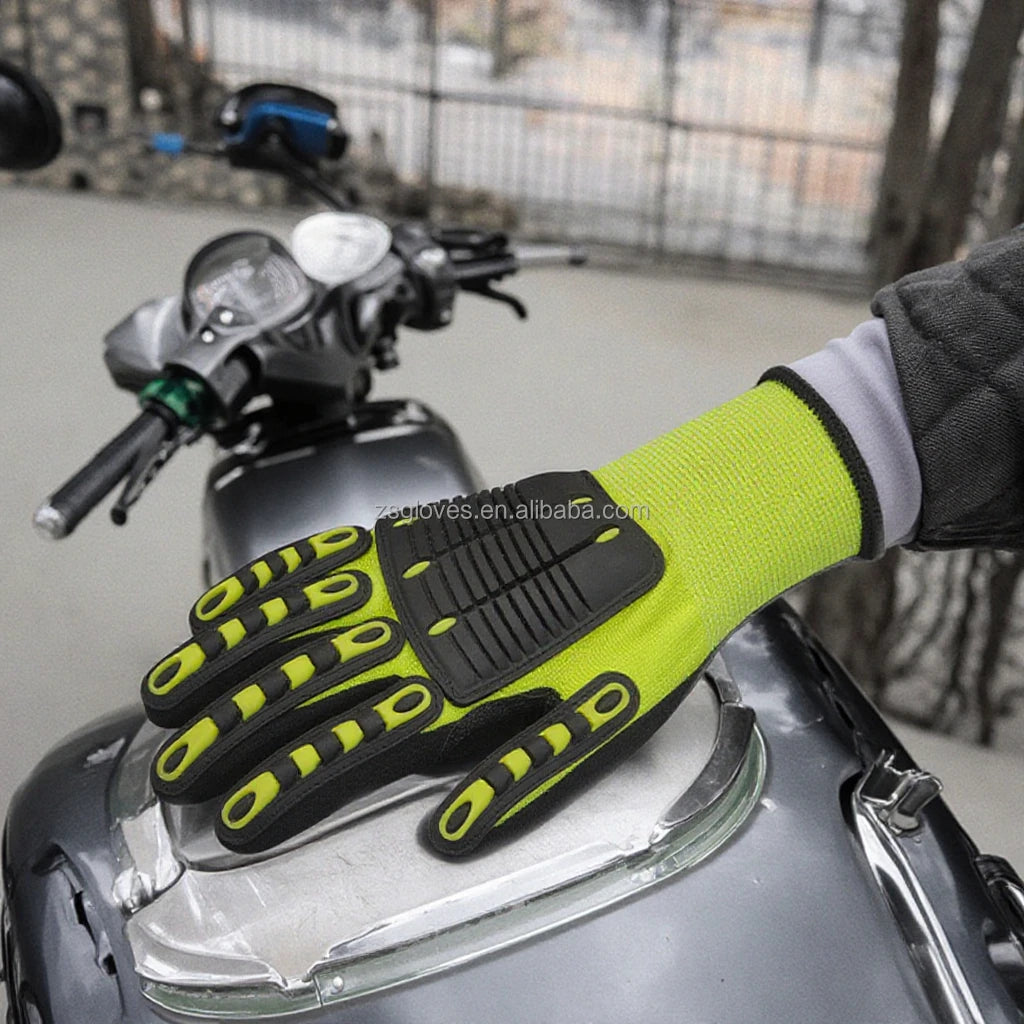 Custom Level 5 ANSI A4 Safety Gloves Mechanic Waterproof Anti-Cut TPR Impact Riding Gloves for Motorcycle Work Oilfield Anti-Cut